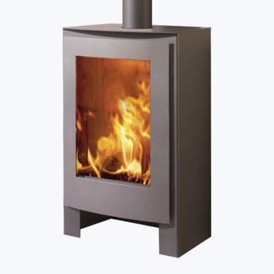 Estufa de Leña Panadero Nevada Ecodesign| Estilo Moderno-contemporáneo| 8.7 KW Potencia calorífica| Eficiencia para Interiores| Color Negro Metalizado