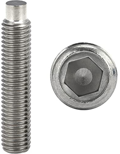 FASTON® Gewindestifte mit Innensechskant und Zapfen M8x40 aus Edelstahl A2 V2A (20 Stück) DIN 915 (ISO 4028) Gewindeschrauben Madenschrauben Maden-Schrauben