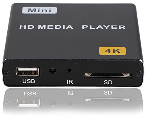 Digital Media Player,4K Full-HD Digital Media Player, HDMI USB S/SPDIF Home Music Video Player, Support USB Drives SD Cards Media Players(UK)