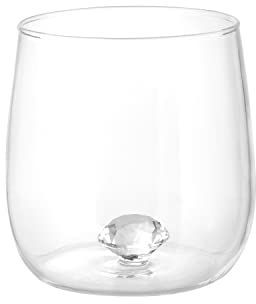 KASANOVA Bicchiere diamante in vetro borosilicato, da 380 ml trasparente