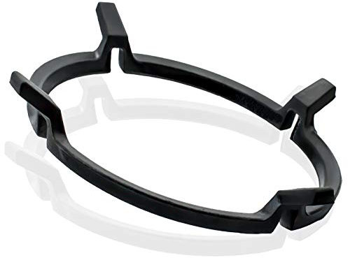 BESSEEK Anello antiaderente in ghisa per wok, 17,1 cm, nero, adatto per fornelli a gas