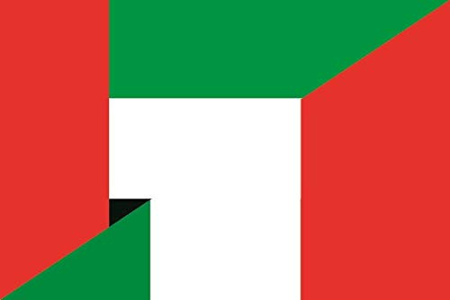 U24 - Bandiera VAE-Italia per barca, qualità premium, 150 x 250 cm