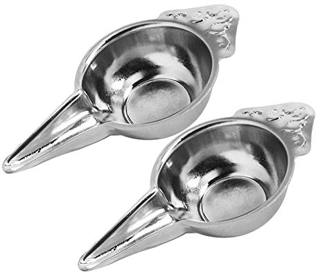 Garden Of Arts - Cucchiaio per neonati in acciaio INOX, per mangiatoia per bambini, 15 ml, colore: Argento