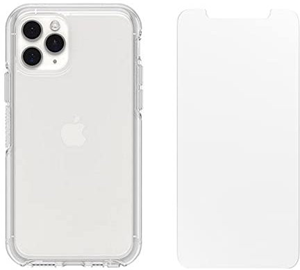 OtterBox Symmetry Clear Series Case for iPhone 11 Pro & iPhone X/Xs with Alpha Glass Screen Protector Bundle - Bundle Packaging - Clear