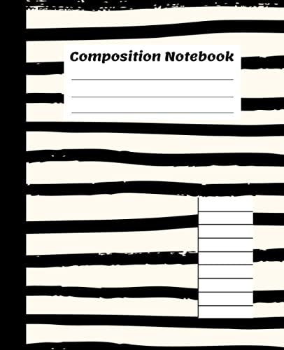 Top Flight Sewn Marble Composition Book: Black/White, College Rule, (7.5x9.25) Inches, 100 Sheets