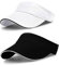 Ylinwtech 2 Stück Sonnenschutz Kappe,Sonnenhut,Visor Cap,Sonnenblende,Sonnenschutzkappe Sonnenblende Verstellbar Herren Damen für Sport,Tennis,Golf,Beach(Weiß,Schwarz)