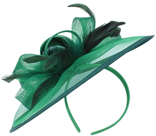 Topkids Accessories Fascinator for Women - Elegant Wedding Fascinators with Headband, Perfect Hair Accessory for Wedding Guests (Green)