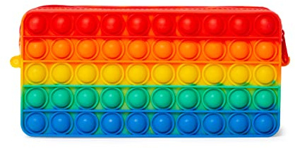 Federmäppchen Poppit Pencil Case aus Silikon, Regenbogenfarben