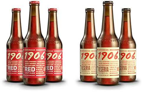 Cerveza 1906 Red Vintage Cerveza - Pack de 24 botellas x 330 ml - Total: 7.92 L & Cerveza Reserva Especial - Pack de 24 botellas x 33 cl