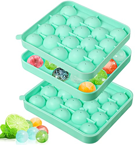 Webake Mini Eiswürfelform Kugel Silikon 2,8 cm 2 Stück 18 Eisball Klein Runde Eiswürfelform Eiskugelform Rund Silikonform Eiswürfel Für Getränke, Whisky, Fruchteiswürfel