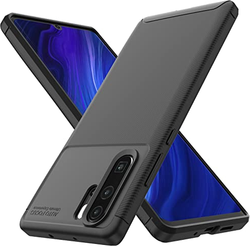 Schwarz Hülle für Huawei P30 Pro, Stoßfest Schutzhülle, Weiches Silikon TPU, Extra Dünn, Handyhülle für Huawei P30 Pro Schwarz