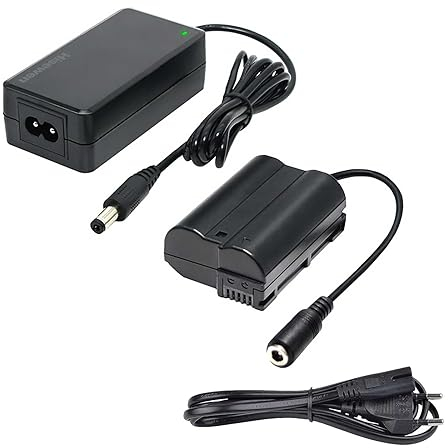 Hisewen EP-5B DC Coupler Netzteil EN-EL15 Dummy Akku für Nikon D7500 D7200 D7000 D7100 Z6 Z7 D750 D780 D800 D600 Z5 D500 Z6II Z7II D810 D610 D800E D810A D850 1V1 Kameras.