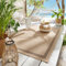 Outdoor & Indoor Teppich für Wohnzimmer Balkon Terrasse wetterfest Borneo Sisal-Jute-Optik naturfarben Natur Bordüre 080x150 cm