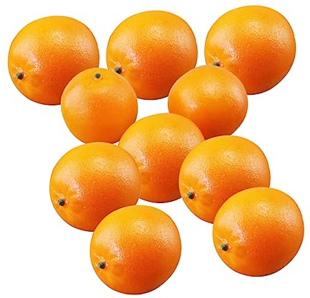 HOOTNEE Juego De 10 Accesorios De Frutas Artificiales De Color Naranja Modelos Naranjas Realistas para Decoración del Hogar Tiendas Y Fotografías