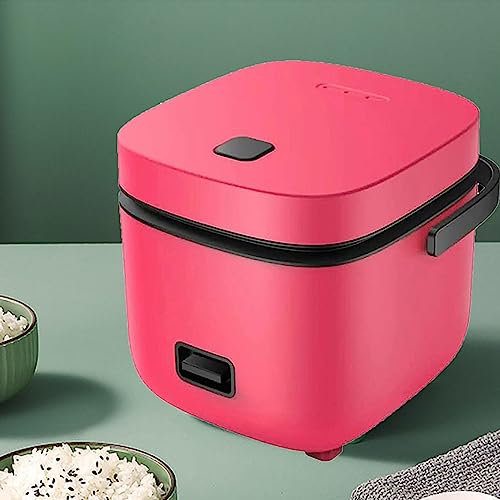 Rice Cookers Small for 1, Mini Rice Cooker Small Chef Master Rice Cooker 1.2 L, Multi-Cooker For Rice with Steamer,Red
