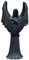 Imtrub Deko Figur Engel Statue, Schwarz Skulptur mit Flügel, Edles Accessoire für den Wohnbereich, Dekoobjekt, Dekoration Wohnzimmer, Kleine Skulptur, Stehend, Harz