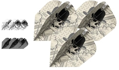 Target Darts Dimitri Van Den Bergh Ink Design No.6 Dartflüge - 3er-Pack (9 Stück insgesamt)