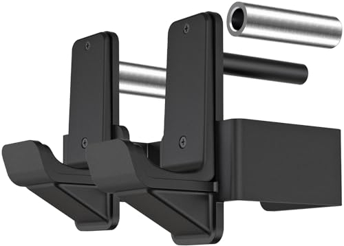 Kipika J-Haken für 7,6 x 7,6 cm Power Rack mit 1,6 cm oder 2,5 cm Loch – Unterseite verstärkte Stahlhaken mit Gummi-Pads – robuste Power-Rack-Aufsätze – Kniebeugen-Zubehör für Krafttraining – 2er Set.