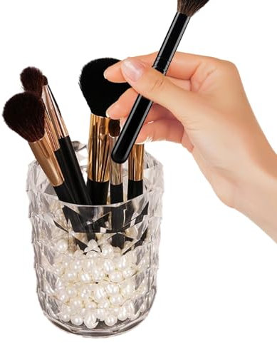 Anloximt Makeup Brush Cups For Vanity | Cosmetic Brush Holder Cup,Exquisite Texture Holder Light Luxury Style Brush Holder Cup For Women