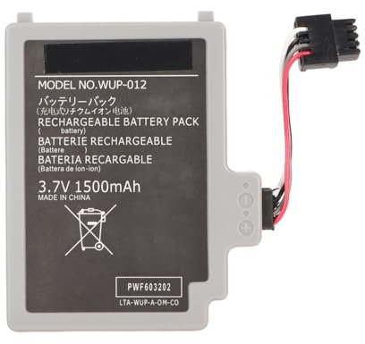2500mAh High Capacity Battery for U Gamepad Upgraded Replacement Battery Pack for Nintendo Gamepad WUP 012, WUP 010, with Screwdriver