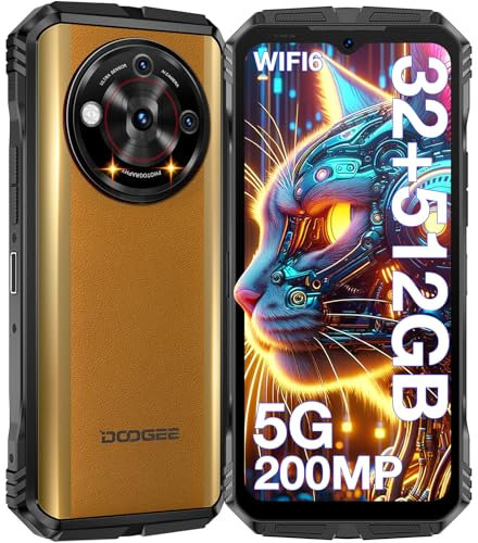 DOOGEE V30 Pro 5G Telephone Portable Incassable [2024], 32GB+512GB, 6.58'' FHD+120Hz, Android 13 Téléphone incassable, 10800mAh 33W, 200MP+24MP Smartphone Incassable, IP69K/IP68/Dual SIM/NFC/WiFi6