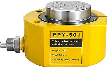 OUTFYT Cric De Voiture Hydraulique, Cric de Levage hydraulique Portable Ultra-Mince 5T/10T/20T/30T/50T, hydrocylindre de surpression hydraulique Fendu Forte Capacité De Charge (Color : 0, Size : 50T)