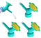 QmjdDymx 4Pcs Bottle Top Waterers, Bottle Cap Sprinkler Dual Head Bottle Watering Spout Bottle Top Sprinkler for Garden Tool Bottle Watering Spout