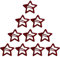 Red Star Metall Snap Clip 10pcs - Süße Sternform Girls Barrettes Haar Schmuck Feine Haarnadel Für Neujahr