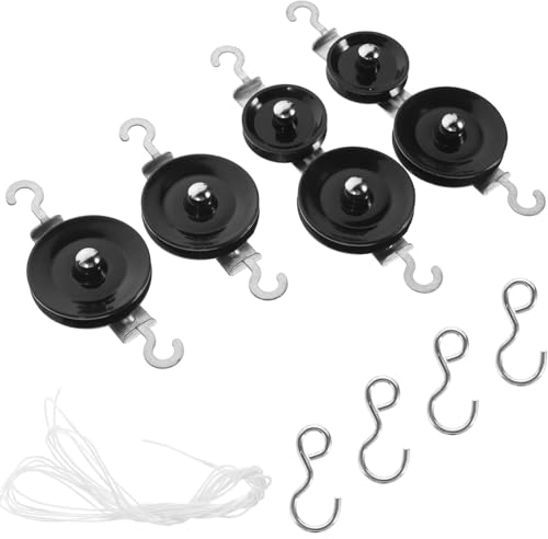 JECOMPRIS 1 Satz Mechanik-Experiment-Riemenscheiben Experimentelle Werkzeuge Physik-Experimente Lehrmittel Schwarz