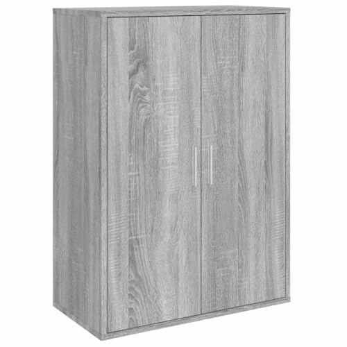 vidaXL Sideboard, Kommode mit Stauraum, Beistellschrank für Wohnzimmer Küche Flur, Anrichte Schrank Highboard, Modern, Grau Sonoma-Eiche Holzwerkstoff