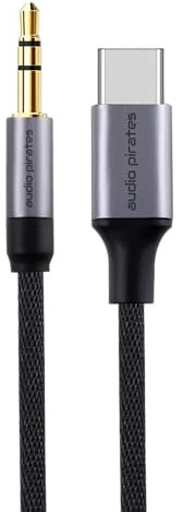 audio pirates HiFi USB-C auf Klinke Kabel | USB-C AUX Adapter mit D/A-Wandler | 3,5 mm Klinkenstecker | Kompatibel mit iPhone 15 Pro/Max, Galaxy S24/S23/S22, iPad Pro (1er Pack - 1 Meter)