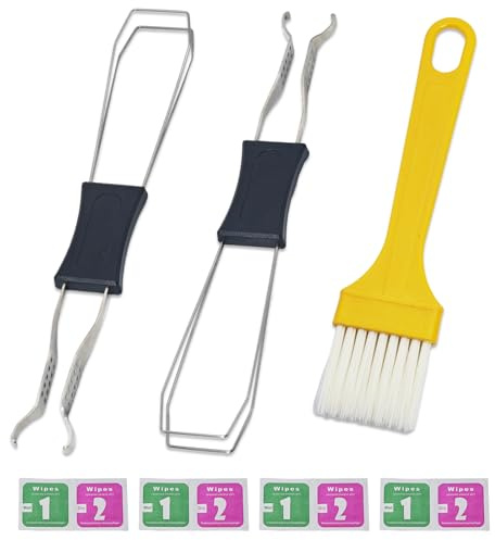 Atdcoek Keycap Puller Switch Pluller with Keyboard Cleaning Brush for Mechanical Keyboard, Stainless Steel Key Removal Tool
