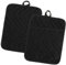 Oruola Lot de 2 maniques carrées avec poche en coton résistant à la chaleur pour cuisine et pâtisserie - 18 x 23 cm