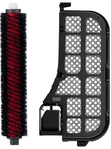 Rrochio Accessoires pour roborock S8 Pro Ultra, Filtre à Eau et Brosse de Nettoyage pour Aspirateurs, Ensembles de Rechange Filtre de Station d'aspiration et Brosse à Rouleau (2 Pièces)