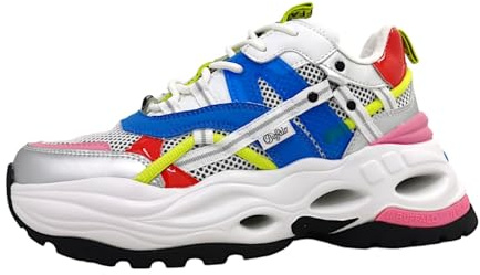 Buffalo Triplet Hollow Damenschuhe Schnürschuhe Weiß Freizeit