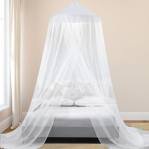 Ayizhiniu Mosquitera Cama, Mosquito Net Tent, Mosquitera Viaje, Mosquitera Plegable, White Dome Malla de Mosquitera Cama, Aplica a Antiinsectos Antimosquitos