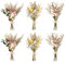 MINISOISO 6 Mazzi Fiori Secchi Naturali, Piccoli Fiori Secchi Decorativi, Bouquet di Fiori Secchi per Cornici Fai da Te, Decorazioni per Matrimoni e Feste in Casa