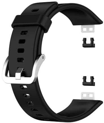 Cinturino Compatibile con Huawei Watch Fit New/(TIA-B09/TIA-B19), Silicone Cinturino per Huawei Watch Fit Special Edition/Elegant (Nero)