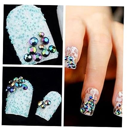 CALLARON 4000 Pièces Diamants de couleur strass cristaux strass d'art d'ongle ongles strass clou décors d'ongles décorations d'ongles