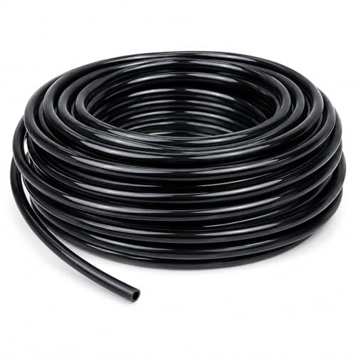Micro Irrigation Tube, 20M Drip Irrigation Line I.D 4mm/O.D 7mm Watering Tubing Hose Garden Irrigation Supply Pipe for Garden Lawn Automatic Irrigation System