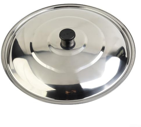 Besttoolifes Stainless Steel Pot Lid Kitchen Cookware Cover With Heat Resistant Handle For Frying Pan Wok Saucepan Casserole Multiple Sizes 32-40cm(36cm)