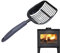 Chimenea de metal para cenizas – Pala de carbón para leña, chimenea interior, accesorio para barbacoa, barbacoa, chimenea, chimenea, cenizas, coal , pala para hoguera