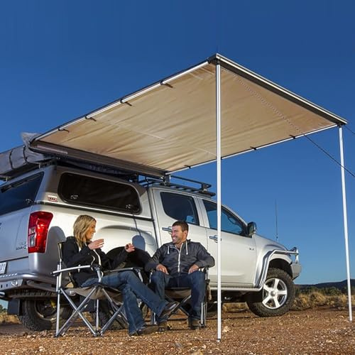 Retractable Roof Rack Awning for SUV, Weatherproof 420D Oxford Cloth Outdoor Car Side Awning, Pull-Out Vehicle Shades for SUV/Truck/Van