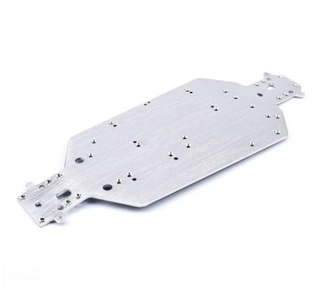 RC Upgrades Ersatzteile Für HSP 94107 94170 94118 94111 1/10 Aluminiumlegierung Chassis 04001 03601 RC-Car Für Buggy Upgrade Ersatzteile Zubehör(Silver)