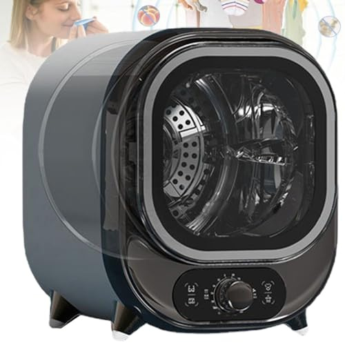 Compact Portable Vented Tumble Condenser Dryer,Small Condenser Tumble Vented Dryer With 0.8kg Load Capacity,Stainless Steel Tub,For Countertop Or Wall Mounted Use 450W for Apartment, Dorm(A)