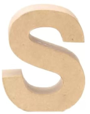 CREATIV DISCOUNT Papp-Buchstabe, 17,5 x 5,5 cm (S)