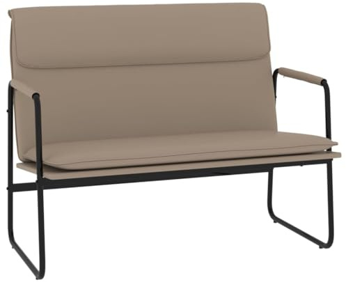 Mhdvray Sitzbank Cappuccino-Braun 100x64x80 cm Kunstleder Eckbank Esszimmer mit tiefem Sitz und O-Bein Gestell Modernes Design Robust für Wohnzimmer Flur und Schlafzimmer