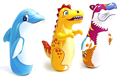 Intex 44669NP - Animali Gonfiabili Sempreinpiedi Assortiti, 1 pezzo, Vinile, Multicolore, 98 cm