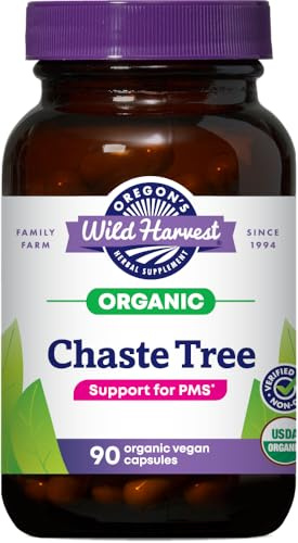 Oregon's Wild Harvest Non-GMO Chaste Tree Capsules,Organic Herbal Supplements, 90 Count