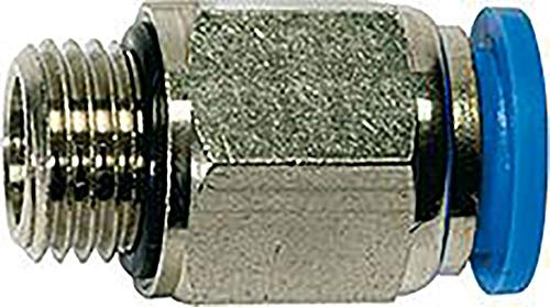 RIEGLER 109124-122.038-6 Gerade Steckverschraubung »Blaue Serie«, G 3/8 a., Schlauch-Ø 6, 1Stk